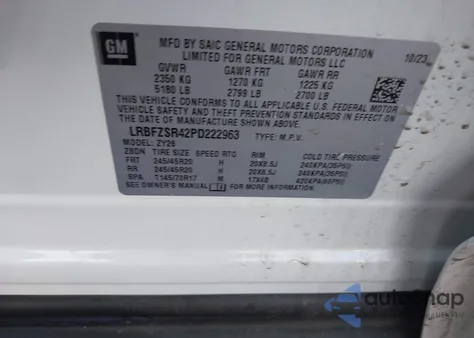 2023 Buick Envision Avenir Awd z USA, uszkodzony, nr VIN LRBFZSR42PD222963